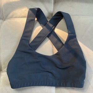 Open back sports bra